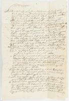 1814 Fazekas-Zsaluzsány (Felvidék, Gömör vármegye) osztályos egyezség a Putnoky család tagjai között a helységben található vagyonuk, parasztjaik vonatkozásában gróf de la Motte Károly ellenjegyzésével, aláírásával, pecsétjével