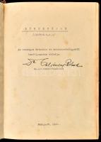 1942 Kolligátum detektív-tanfolyam előadásainak anyagából (büntetőjog, rendészet, stb.): Alvinczi Roland: Büntetőjog; Zórándy Emil: Bűnvádi perrendtartás - Rendőri utasítás; Iváncsy József: Kihágási jog; Mező Elek: Köz- és közigazgatási jog - Sajtórendészet; Vasskó Gyula: Az Országos Bűnügyi Nyilvántartó Hivatal; Zilahy János: Sérülési bűnügyek gyakorlati nyomozása; Szervezési és szolgálati szabályzat; Saródy János: Vidéki rendészet és idegen rendészet. Egészvászon-kötésben, helyenként kissé foltos lapokkal, ceruzás bejegyzésekkel, tulajdonosi névbejegyzéssel ("Zaránd Emil detektív tulajdona").