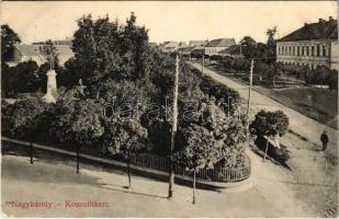 1909 Nagykároly, Carei; Kossuth kert. Csókás László kiadása / park (EK)