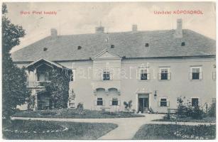 Köpösd, Hájske (Nyitra, Nitra); Báró Piret kastély / castle + TORNÓCZ P.U. (r)