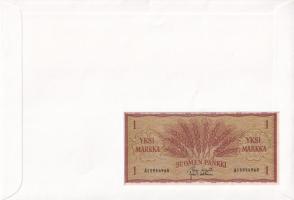 Finnország 1963. 1M felbélyegzett borítékban, bélyegzéssel T:UNC Finland 1963. 1 Markka in envelope ...