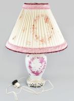 Herendi nagy méretű Apponyi mintás lámpa. Jelzéssel. Porcelán rész hibátlan, búra és szerelék szép állapotú. Nincs kipróbálva, m: 72 cm