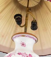 Herendi nagy méretű Apponyi mintás lámpa. Jelzéssel. Porcelán rész hibátlan, búra és szerelék szép á...