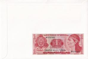 Honduras 1989. 1L felbélyegzett borítékban, bélyegzéssel T:UNC
Honduras 1989. 1 Lempira in envelope...