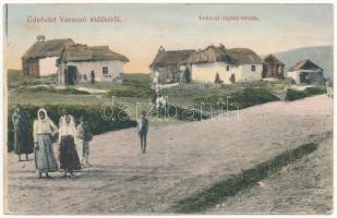 1910 Vehéc, Vechec (Varannó mellett / near Vranov nad Toplou); cigány tanya. Spira Ábrahám kiadása / Gypsy farm (fa)