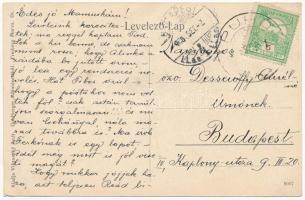 1908 Puhó, Púchov; Rákóczy és Baross utca, vasútállomás, Vág hídja. Visnovsky Andr. kiadása / street...