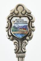 Ezüst(Ag) emlékkanál, jelzett, sérült díszítéssel, h: 11,5 cm, bruttó: 1001 g