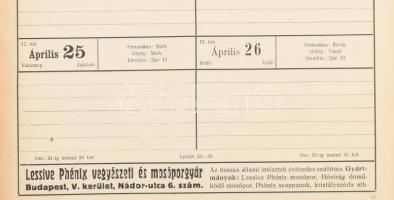 1926 Betegsegélyezési napló 326p. jogszabályokkal, a rendelők képeivel, naptárral. st. szép állapotú...