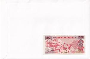 Tanzánia 1993. 50Sh felbélyegzett borítékban, bélyegzéssel T:UNC 
Tanzania 1993. 50 Shilingi in env...