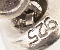 Ezüst(Ag) karkötő színes kövekkel, jelzett, h: 24 cm, bruttó. 9 g