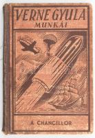 Verne Gyula: A Chancellor. Kazallon J. R. utas naplója. Ford.: Csillay Kálmán. Geiger Richárd rajzaival. Bp., é.n., Forrás Nyomdai Műintézet és Kiadóvállalat Rt., 204 p. Kiadói illusztrált félvászon-kötés, kissé viseltes borítóval, sérült gerinccel, helyenként kissé foltos lapokkal.