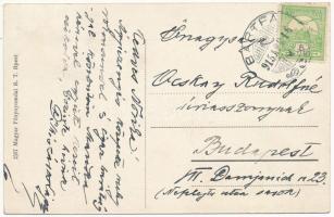 1915 Bártfafürdő, Bardejovské Kúpele, Bardiov, Bardejov; Erzsébet királyné (Sissi) szobor / Empress ...