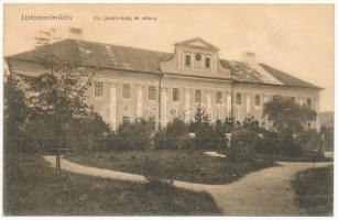 1913 Liptószentmiklós, Liptovsky Mikulás; Kir. járásbíróság és sétány / county court, promenade park