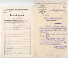 ~1910-1940. 10db vegyes banki irat, boríték T:vegyes, szakadtak is