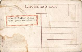 Csongrád, Kossuth tér és szobor, gyógyszertár. W.L. Bp. 4078. (fl)