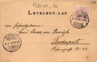 1897 (Vorläufer!) Debrecen, Református nagytemplom és kollégium, színház, Bika szálloda, Csokonai sz...