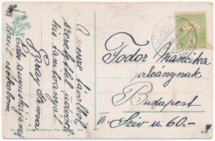 1916 Sztrecsnó, Sztrecsény, Strecno; Vár romladék a Vágnál. Feitzinger Ede No. 1104. / hrad / castle...