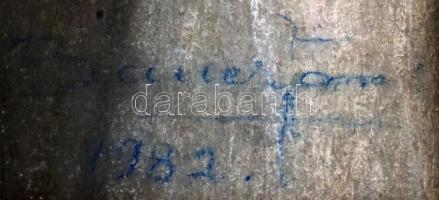 Bauer János (1924-2009): Fejkendős asszony portréja, 1982. Pasztell, papír, jelezve jobbra lent. Üve...