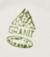 2 darab Gránit cukortartó, jelzéssel, kis kopottsággal, m: 12 cm