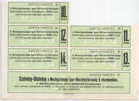 Budapest 1922. "Mezőgazdasági Ipar-Részvénytársaság" 5 részvénye 1000K-ról, három nyelven,...