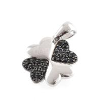 Ezüst(Ag) négylevelű lóhere medál, jelzett, h: 1,5 cm, bruttó: 1,4 g