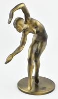 Kerényi Jenő: Art Deco táncos figura. Öntött, festett fém, jelzés nélkül, m: 26 cm