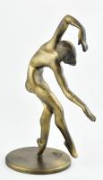 Kerényi Jenő: Art Deco táncos figura. Öntött, festett fém, jelzés nélkül, m: 26 cm