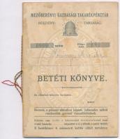 1913. Mezőberényi Gazdasági Takarékpénztár Részvény-Társaság betéti könyve használt, foltos állapotban