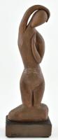 MT jelzéssel: absztrakt női figura, jelzett, hibátlan, m: 28 cm