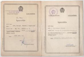 1949-1950. 6db tervkölcsön igazolásé és jegyzési ív tétel