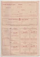 1949-1950. 6db tervkölcsön igazolásé és jegyzési ív tétel