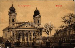 1908 Debrecen, Református nagytemplom, piac (kis szakadás / small tear)