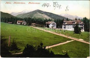 1907 Matlárháza, Matliary, Tatranské Matliare (Magas-Tátra, Vysoké Tatry); Cattarino S. kiadása 1905. 208. sz.