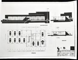 UVATERV Út- és vasúttervező vállalat - kisszervíz irányterv / Autó szervíz épületek tervei 6 p + 17 ...