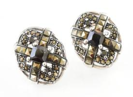 Ezüst(Ag) fülbevalópár, jelzett, 2×1,5 cm, bruttó: 8,3 g