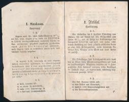 A soproni katholikus hitközség alapszabályai. Sopron, 1875, Adolf Reichard, 35 p. Magyar és német ny...
