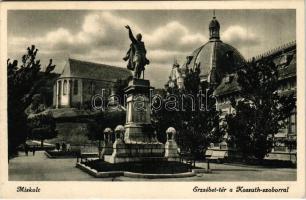 1943 Miskolc, Erzsébet tér, Kossuth szobor