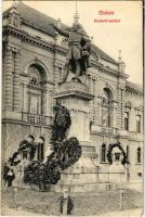 1909 Miskolc, Kossuth szobor koszorúkkal (EK)