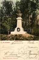 1909 Balatonalmádi, Kossuth Lajos szobor. Pósa Endre kiadása (EK)