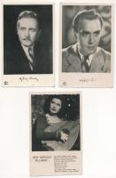 14 db RÉGI magyar színész képeslap / 14 pre-1945 Hungarian postcards of actors and actresses
