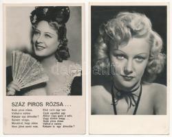 14 db RÉGI magyar színész képeslap / 14 pre-1945 Hungarian postcards of actors and actresses