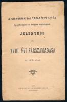1906 A kiskunmajsai Takarékpénztár éves jelentése 15p. ceruzás beírásokkal