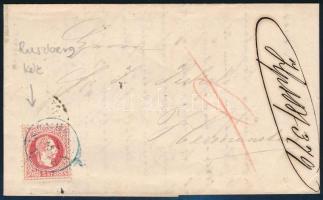 1870 5kr levélen, kék "RUSZKBERG" - Hermanstadt (Gudlin 150 p)