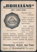 cca 1920-1930 "Brilliáns" olajfesték színminták, gyártja: Haderer Emil és Tsa (Bp. IX., Me...