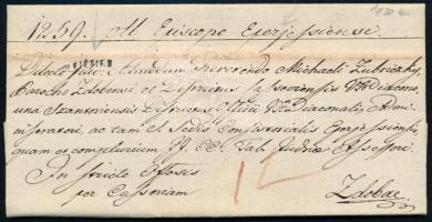 1828 Portós levél "v EPERIES"