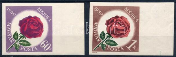 1959 Május 1. ívszéli vágott sor (ráncok / creases)