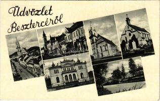 Beszterce, Bistritz, Bistrita; mozaiklap / multi-view postcard