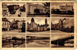 1942 Ungvár, Uzshorod, Uzhhorod, Uzhorod; mozaiklap / multi-view postcard (ázott / wet damage)