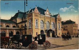 Arad, Pályaudvar, vasútállomás / railway station (vágott / cut)