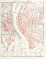 cca 1900 Budapest főváros térképe, rajzolta: Homolka József, In: Athenaeum Kézi Lexikon, Bp., Kellner és Mohrlüder-ny., 29x22 cm
